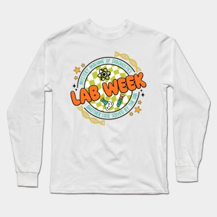 Groovy Lab Week MLT Medical Laboratory Technician Lab Squad Long Sleeve T-Shirt